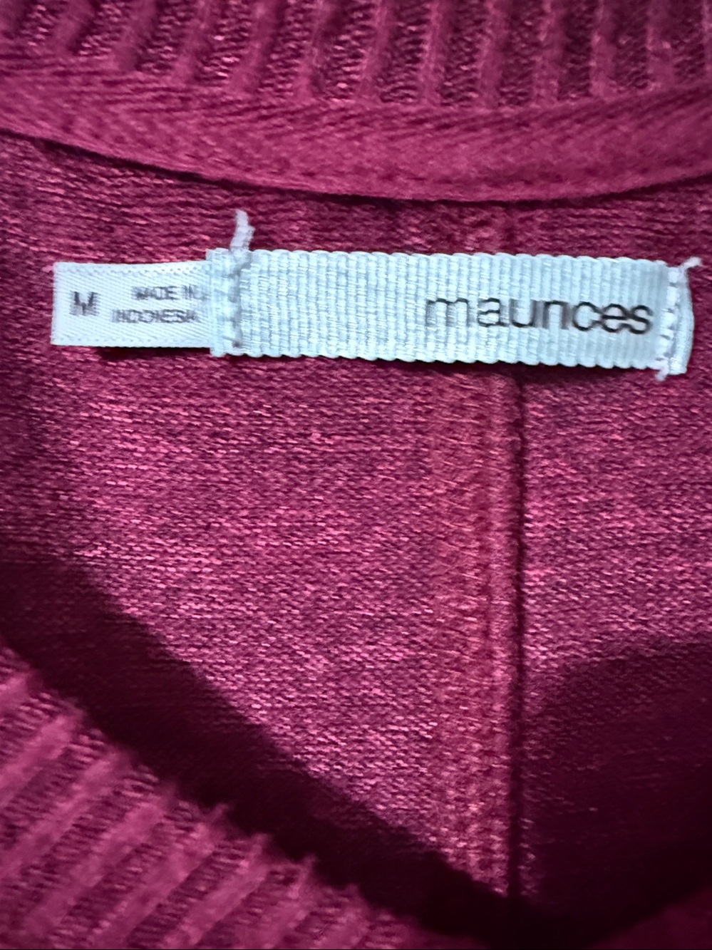 Maurices Raspberry V-Neck 'Blessed' Pullover Sweatshirt - Picture 2 of 4
